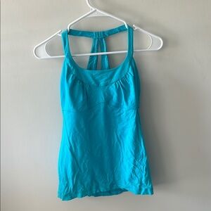 Blue lululemon Tank Top with built in bra